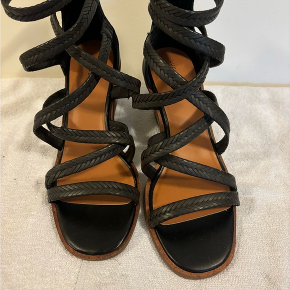 Lucky brand sandals black size 9.5 
3 in wedge - Picture 2 of 5